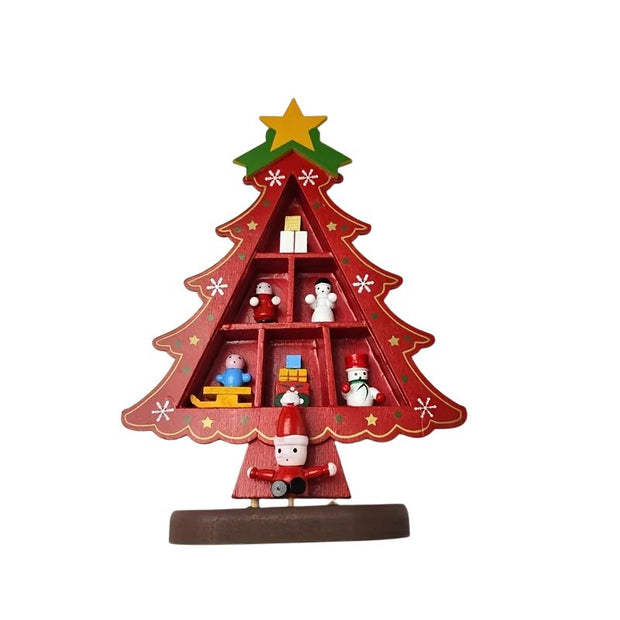 Sapin en Bois de Noël avec Figurines
