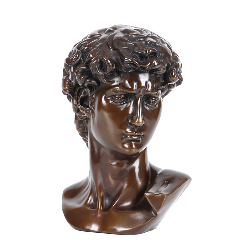 Sculpture Décorative David En Bronze Avec Style Artistique Noble, Sculpture David 