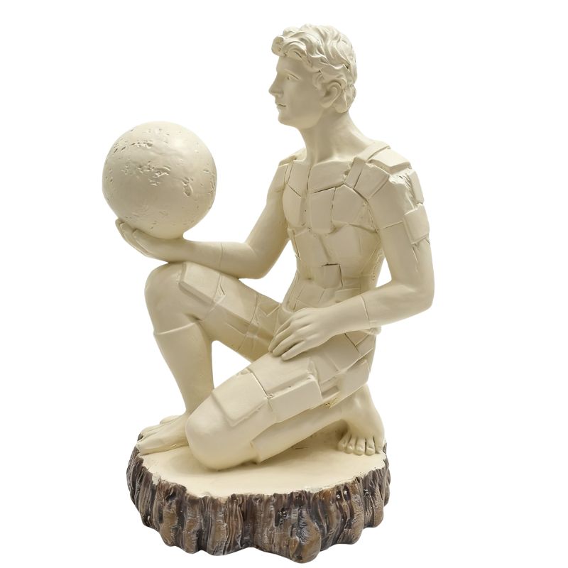 Sculpture David Lumineuse Avec Sphère Éclairée, Sculpture David 