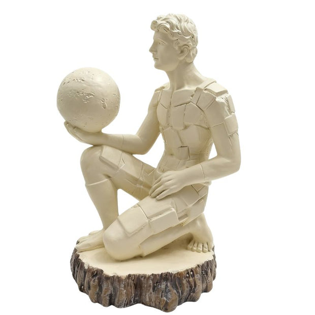 Sculpture David Lumineuse Avec Sphère Éclairée, Sculpture David 