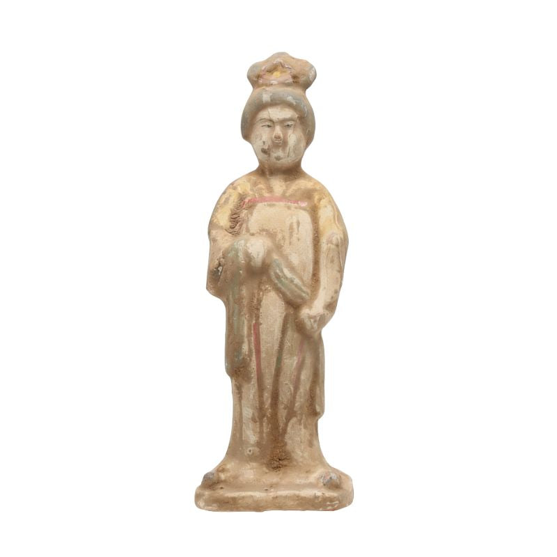 Sculpture En Argile Figurine Musicienne Style Dynastie Tang, Sculpture En Argile