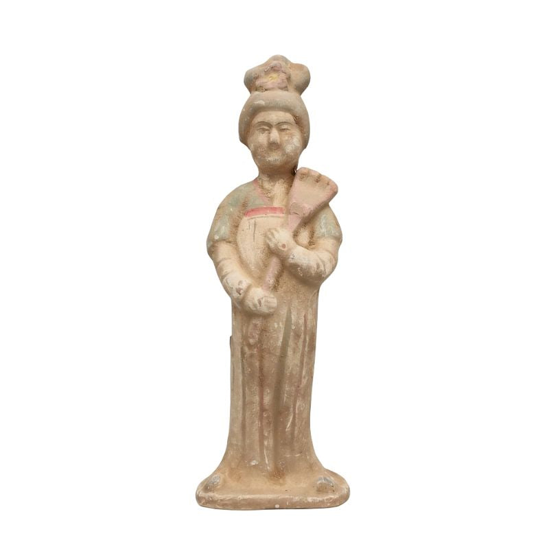 Sculpture En Argile Statue Musicienne Antique, Sculpture En Argile 