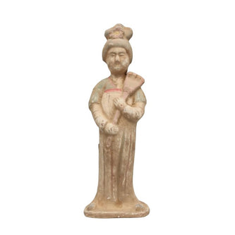 Sculpture En Argile Statue Musicienne Antique, Sculpture En Argile 