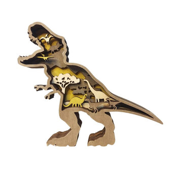 Sculpture En Bois Dinosaure En Design Ludique, Sculpture En Bois 