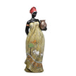 Sculpture Femme Africaine En Décoration Artisanale Avec Jarre, Sculpture Femme 
