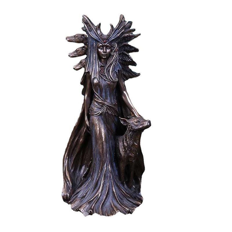 Sculpture Femme Déesse Grecque En Ornement Mystique, Sculpture Femme 