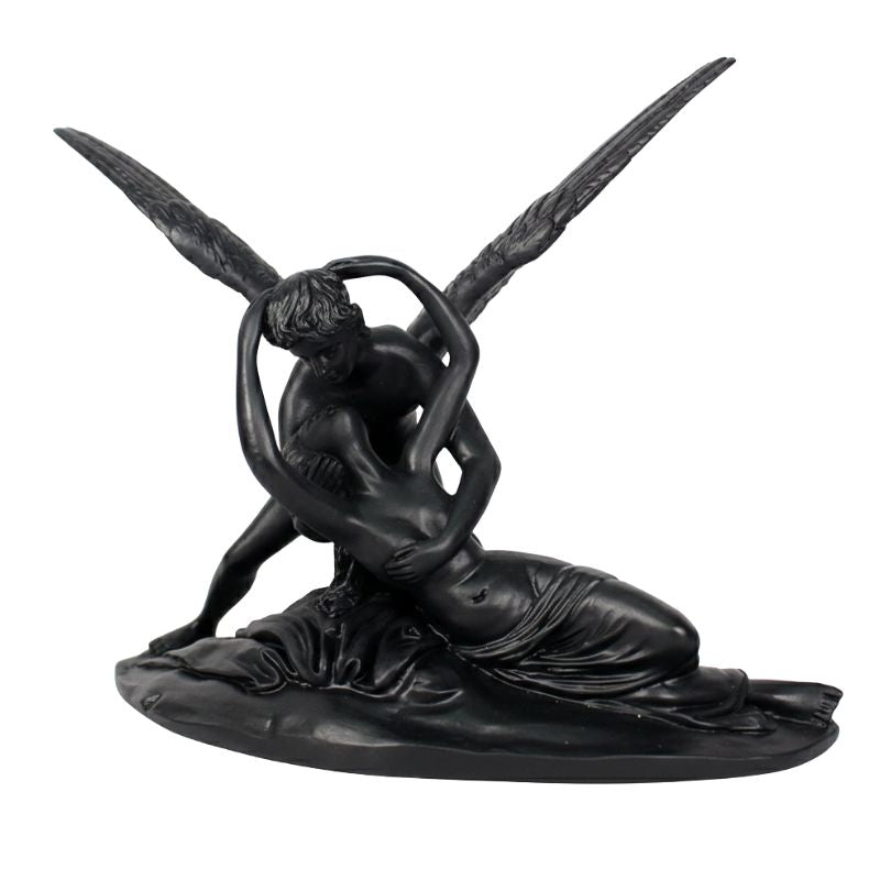 Sculpture Grecque Ange Ailé En Scène Mythologique Passionnée, Sculpture Grecque
