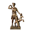 Sculpture Grecque Déesse Artémis En Style Antique Avec Cerf, Sculpture Grecque 