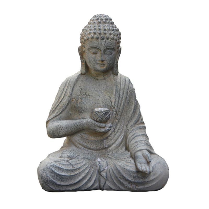 Sculpture Jardin Bouddha Assis En Ambiance Méditation, Sculpture Jardin 