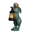 Sculpture Lapin Décorative Avec Lanterne Solaire, Sculpture Lapin 