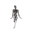 Sculpture Moderne Femme Chrome Design Contemporain