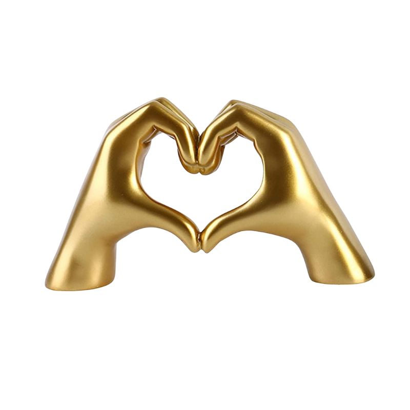 Sculpture Moderne Mains En Cœur Design