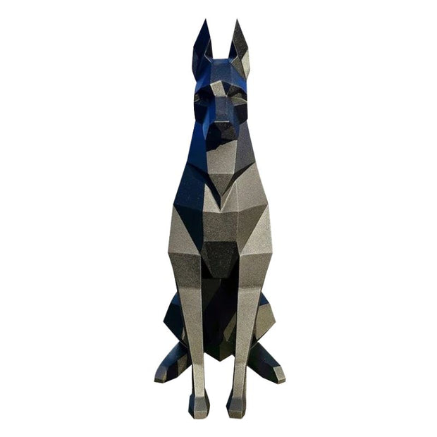 Sculpture Papier Doberman 3D