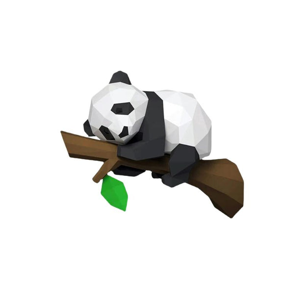 Sculpture Papier Panda Géométrique