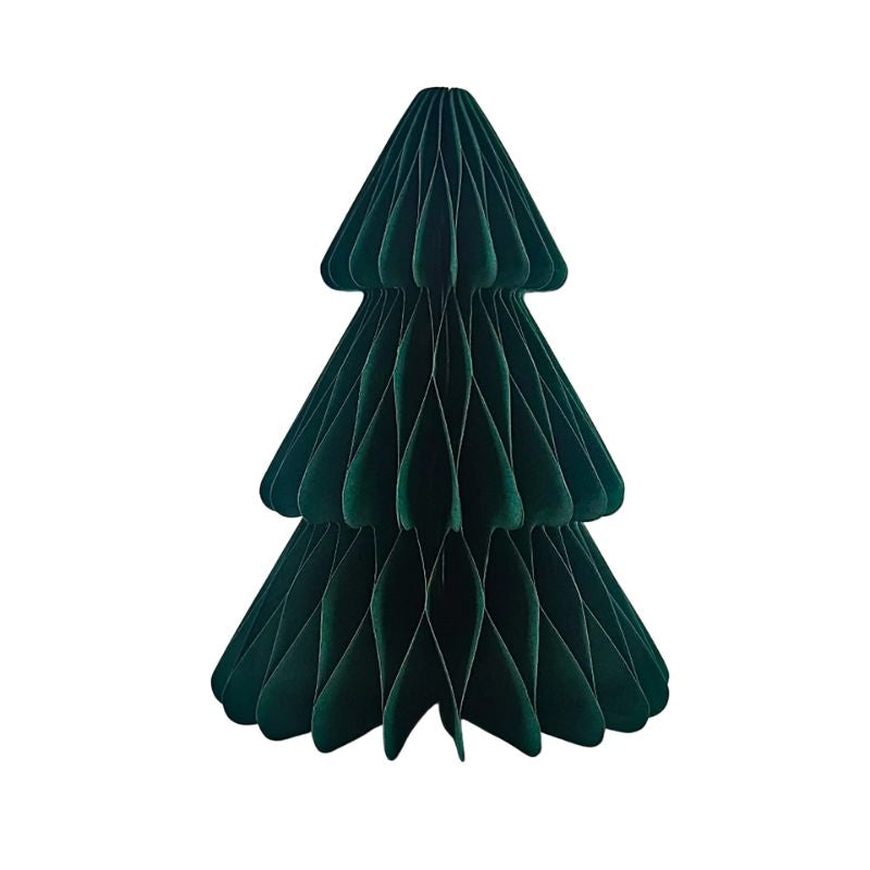 Sculpture Papier Sapin Alvéolé Avec Design Nid D’abeille Festif