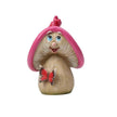 Sculpture Visage Champignon Sourire Avec Papillon Décoratif