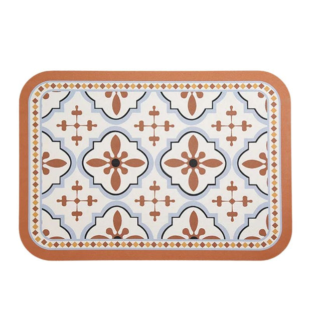 Set De Table Cuir Design Vintage Étanche Et Durable