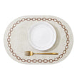 Set De Table Cuir Forme Ovale Lavable Avec Motif Chaîne
