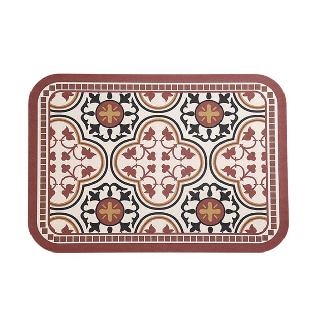 Set De Table Cuir Rétro Américain Imperméable Et Lavable