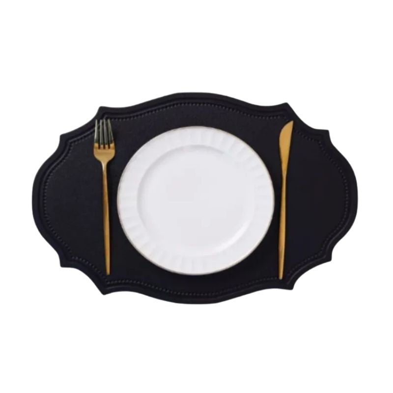 Set De Table Cuir Élégant Design Unique Antidérapant Et Facile À Nettoyer