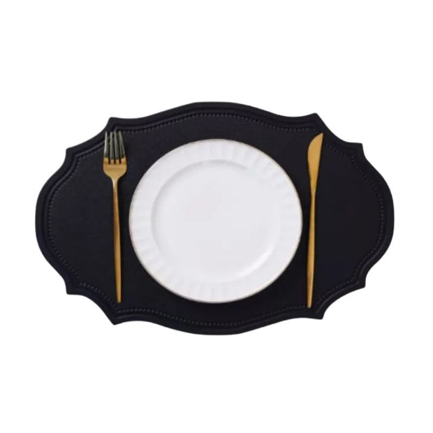 Set De Table Cuir Élégant Design Unique Antidérapant Et Facile À Nettoyer