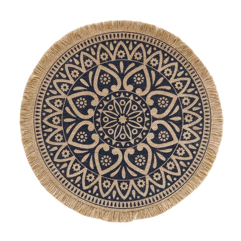 Set De Table En Lin Bohème Avec Franges Naturelles