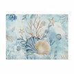 Set De Table En Lin Coquillages Marins Aquarelle, Set De Table En Lin 