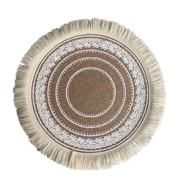 Set De Table En Lin Et Jute Rétro