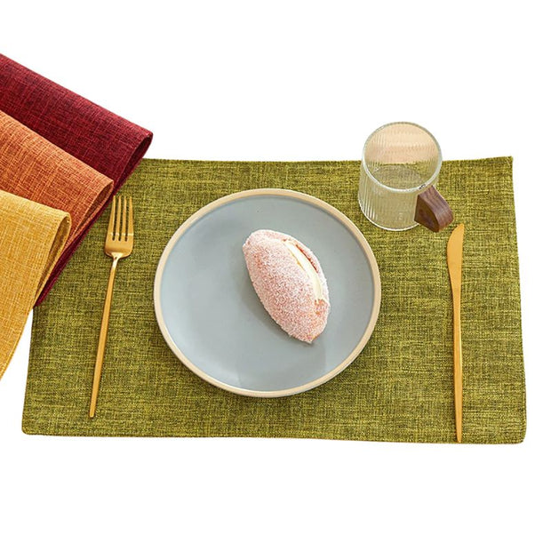 Set De Table En Lin Lavable Et Antidérapant