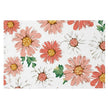 Set De Table En Lin Motif Fleurs Champêtres Tons Rosés, Set De Table En Lin 
