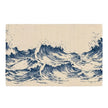 Set De Table En Lin Motif Vagues Artistiques, Set De Table En Lin 