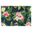 Set De Table En Lin Style Tropical Chic Fleurs Exotiques, Set De Table En Lin 
