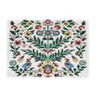 Set De Table En Lin Vintage À Motifs Floraux Et Oiseaux, Set De Table En Lin 