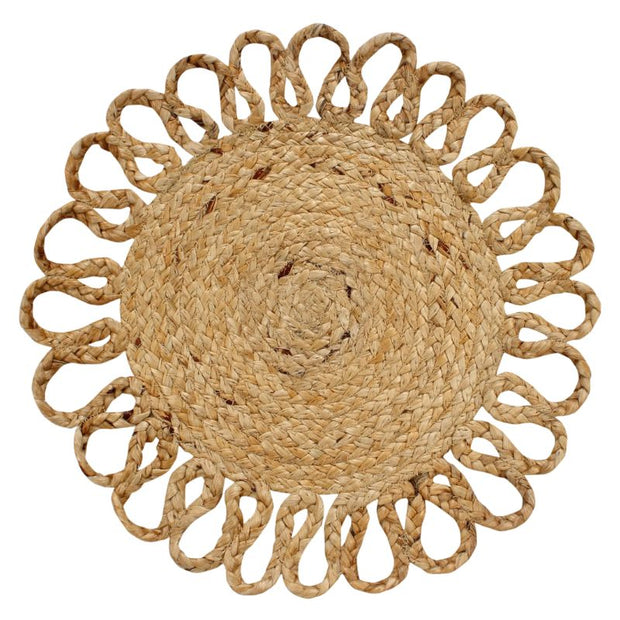 Set De Table En Osier Naturel Avec Design Original Et Raffiné 4 Pièces