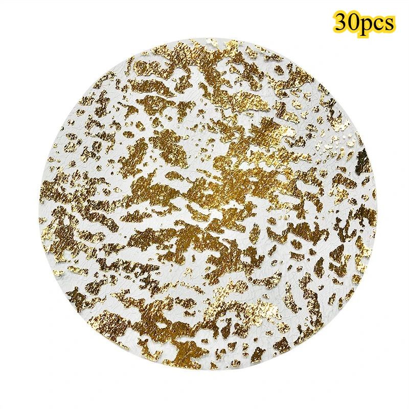 Set De Table En Papier Rond Couleur Royale 30 Pièces