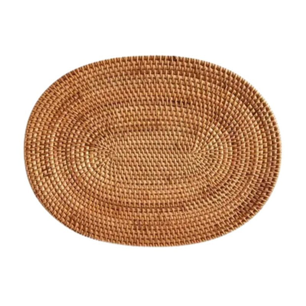 Set De Table En Rotin Artisanal Facile À Nettoyer Et Écologique