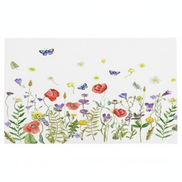 Set De Table Lavable Fleurs Sauvages Multicolores 4 Pièces