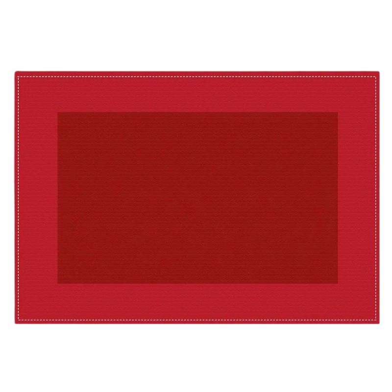 Set De Table Lavable Rouge Élégant Et Résistant À La Chaleur 2 Pièces