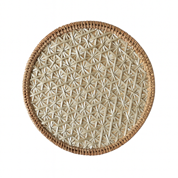 Set De Table Rotin Rond Tressé À La Main Style Bohème