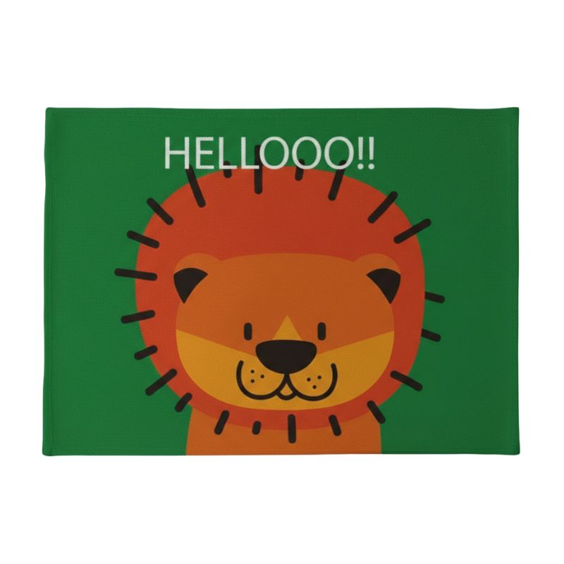 Set De Table en Lin Motif Lion, Set De Table en Lin