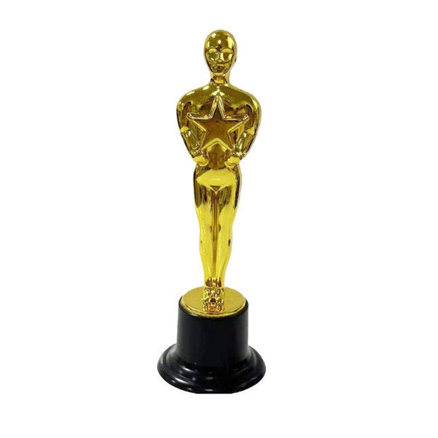 Statuette Oscar Dorée Avec Étoile De Récompense Élégante