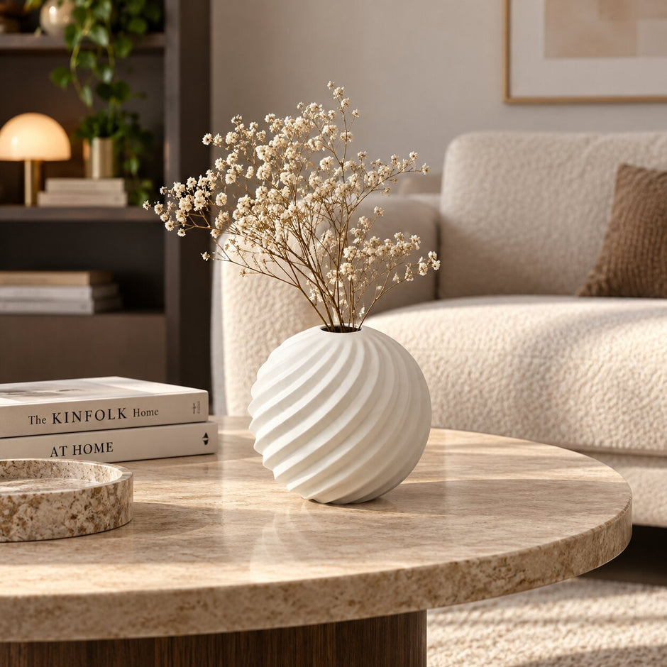 Vase Boule en Céramique pour Fleurs