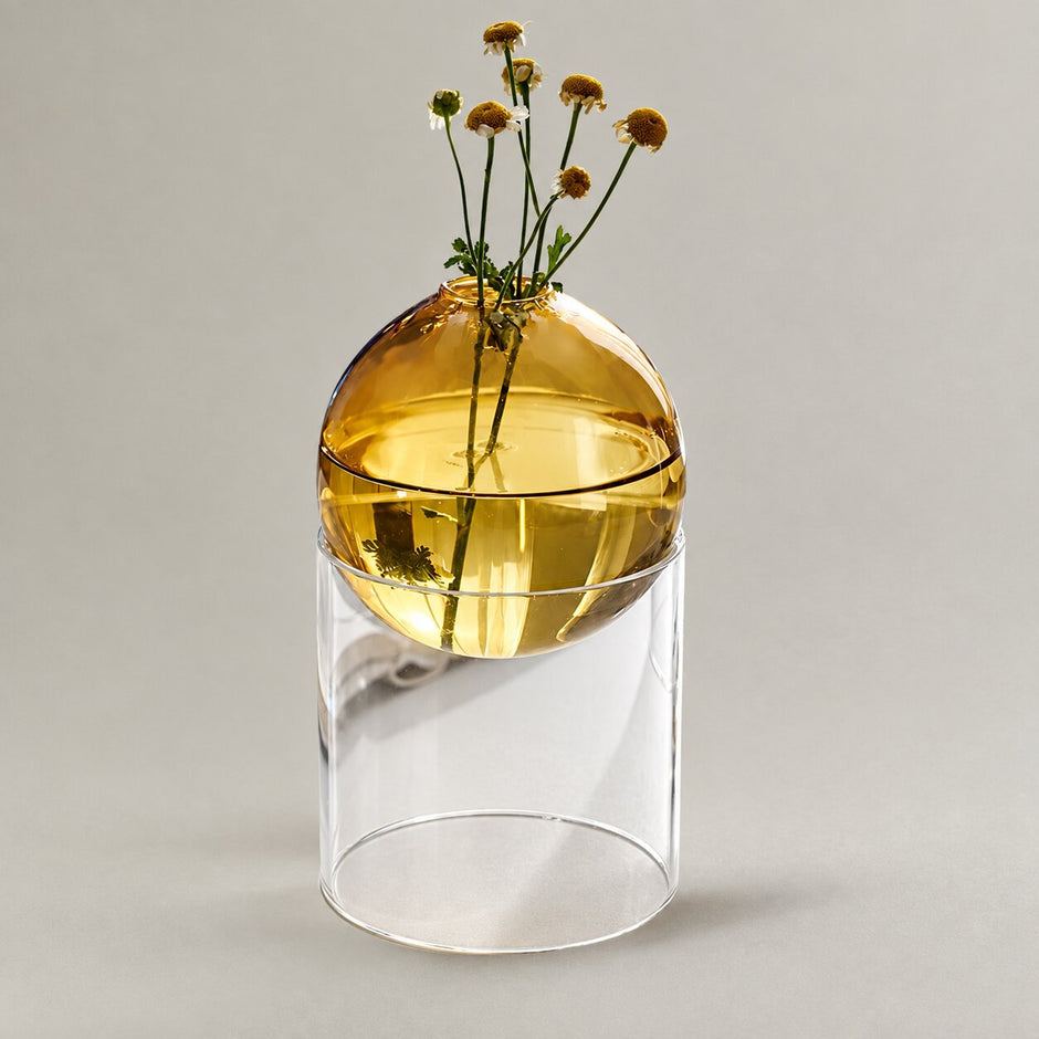 Vase Boule en Verre Borosilicate pour Fleurs