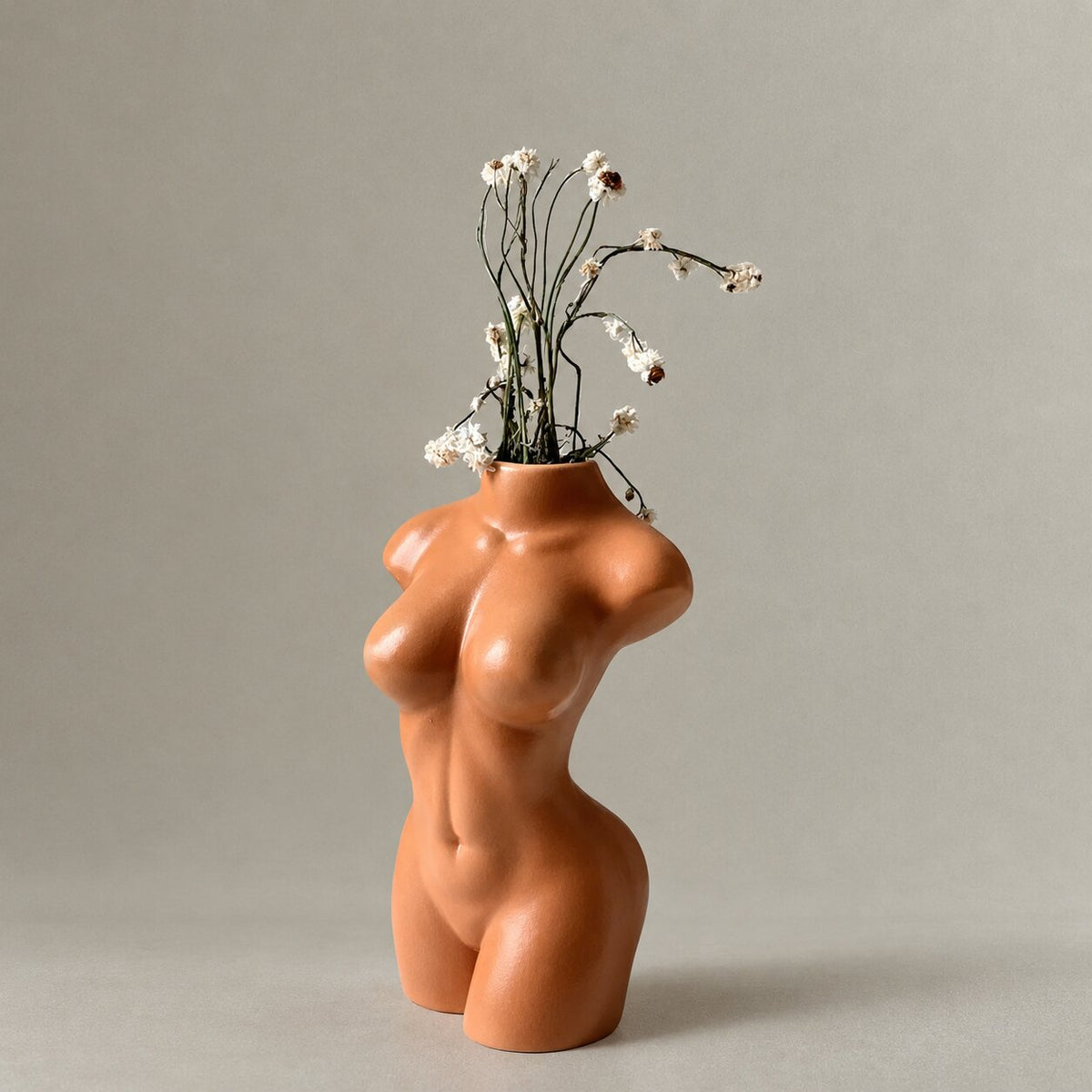 Vase Buste Femme en Céramique Style Nordique pour Fleurs