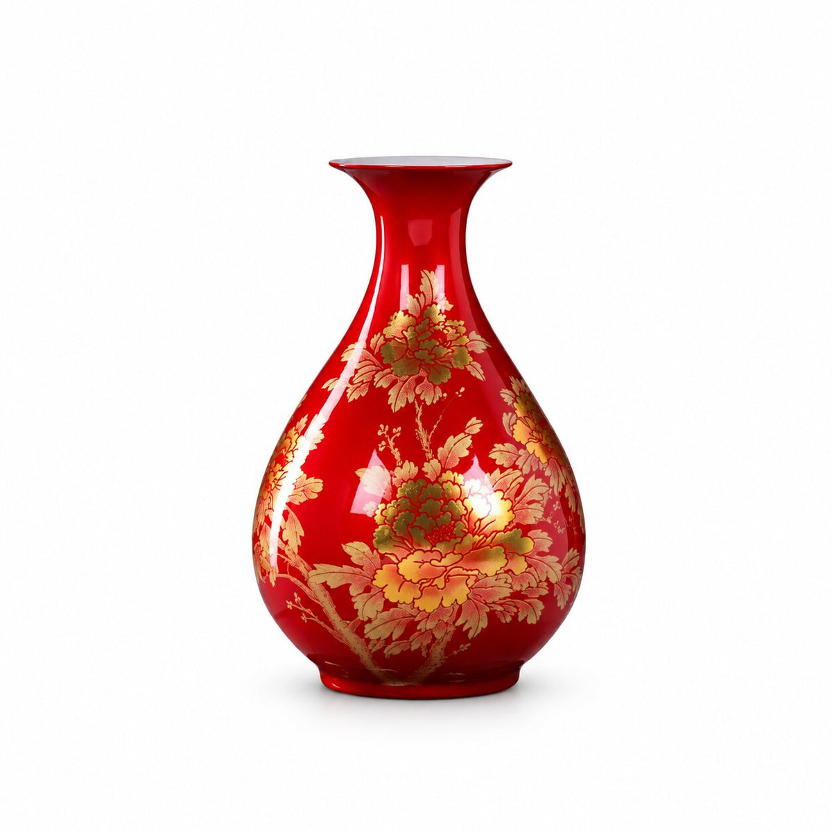 Vase Chinois Impérial Rouge