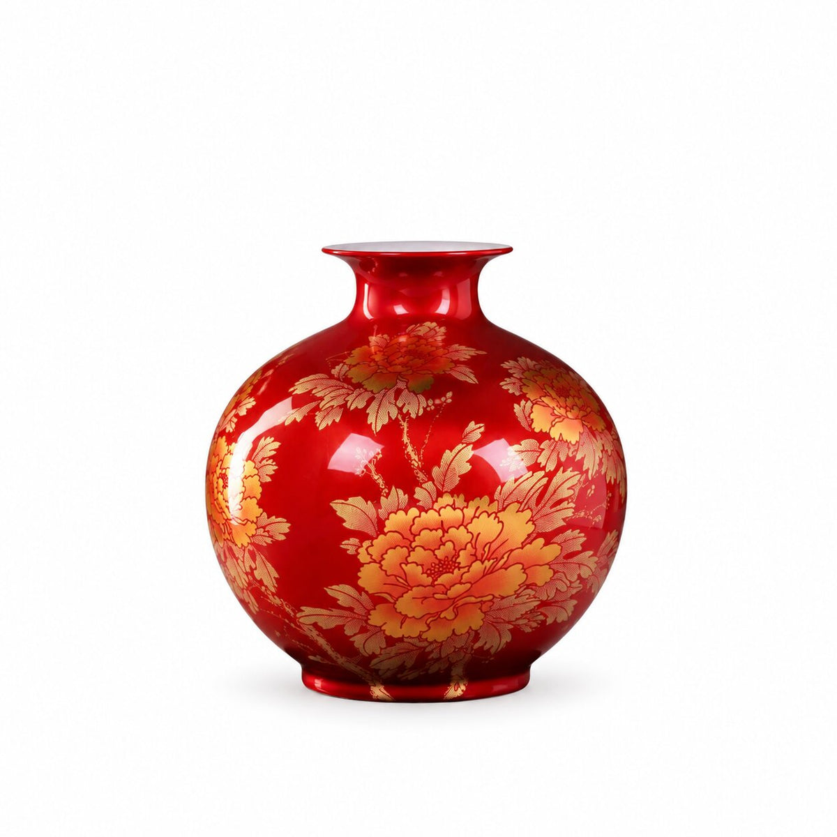 Vase Chinois Impérial Rouge
