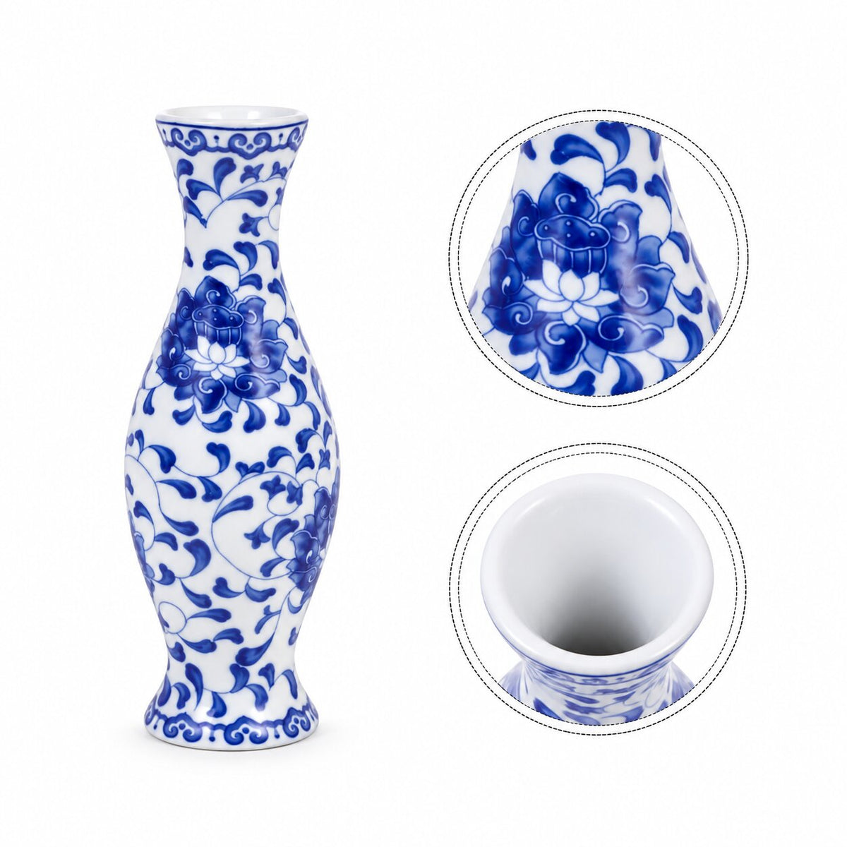 Vase Chinois en Poterie Alberoise en Céramique