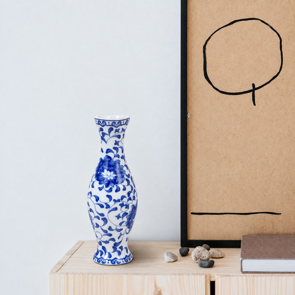 Vase Chinois en Poterie Alberoise en Céramique