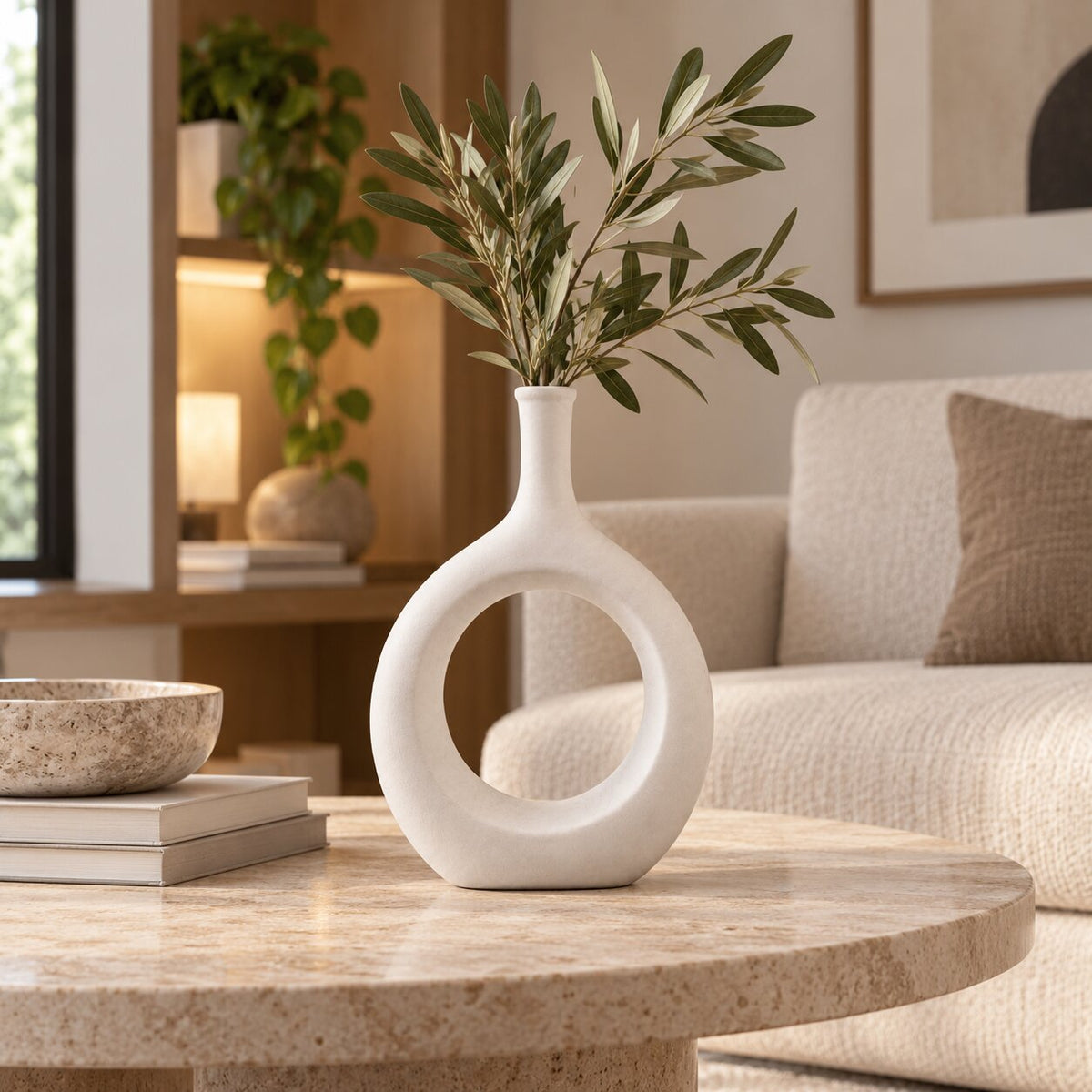 Vase Creux en Céramique de Style Nordique