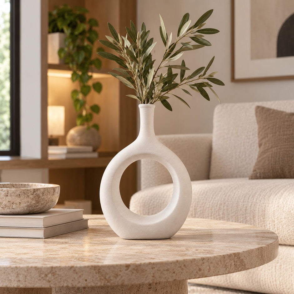 Vase Creux en Céramique de Style Nordique
